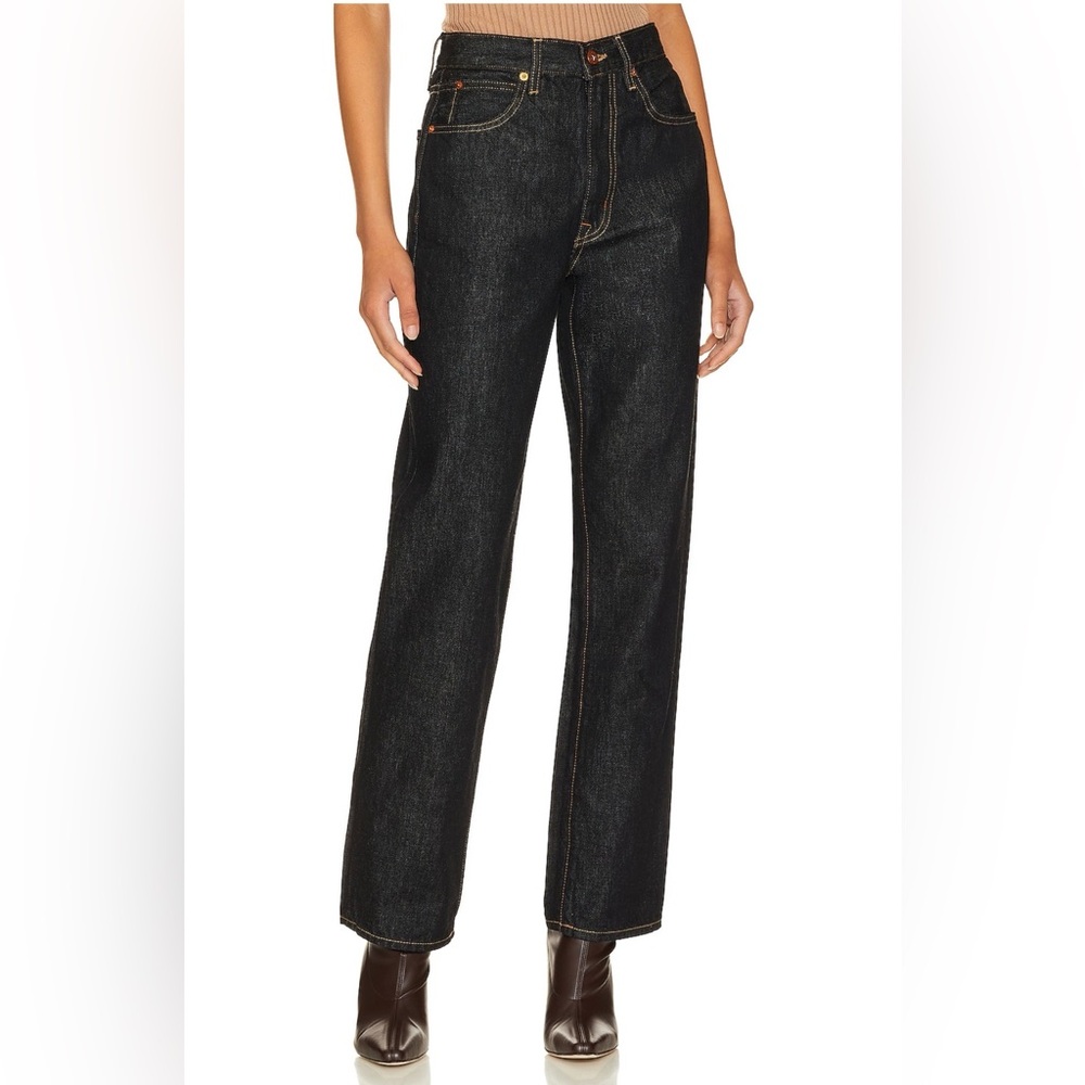 SLVRLAKE London Straight Leg Denim Jean in Empty Sky